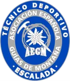 Técnico Deportivo de Escalada — accredited member of the AEGM, Asociación Española de Guías de Montaña