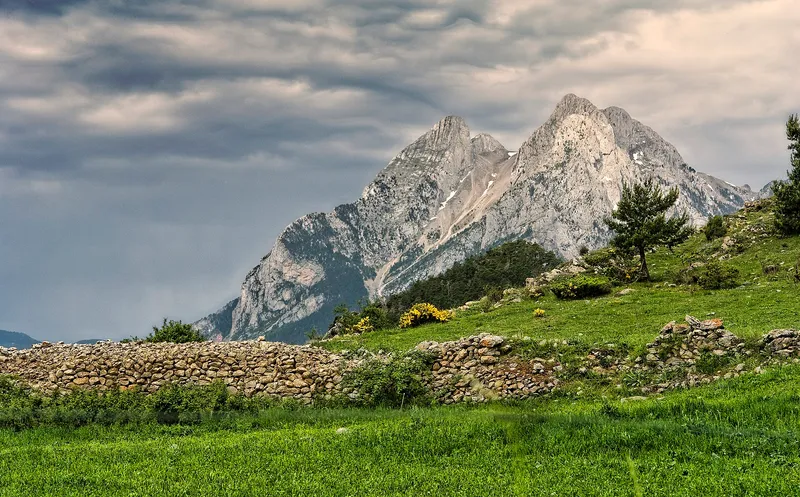 the twin-pronged summit of Pedraforca.